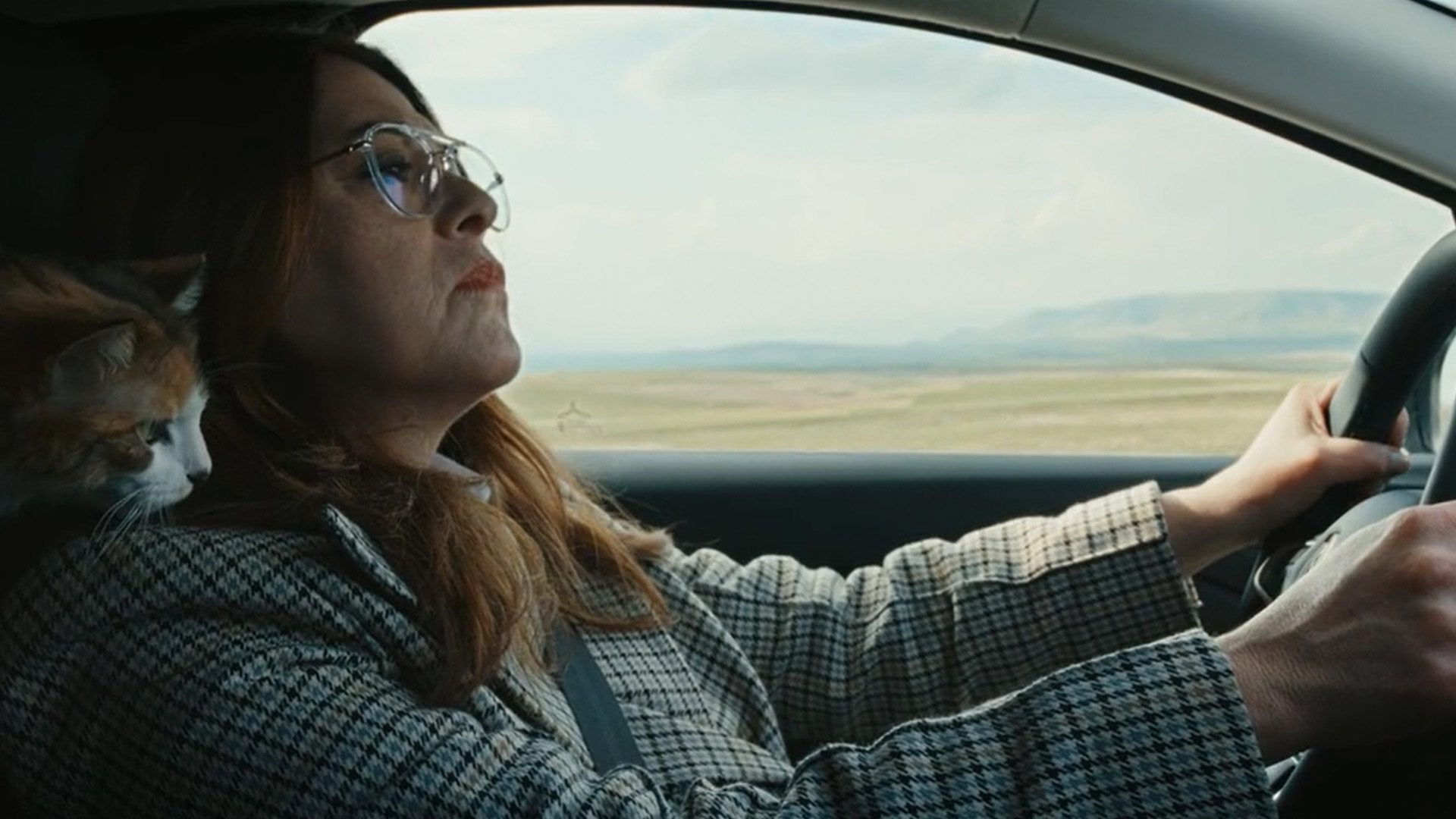 Hear the Yellow film image; woman driving a car