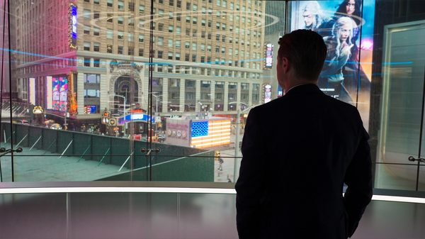 Everyone Is Lying to You for Money film image; man staring out a window