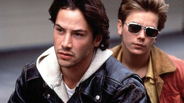 My Own Private Idaho film image; close on two men