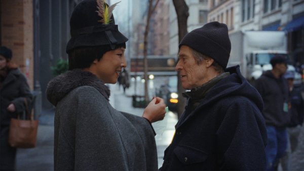 Late Fame film image; two people facing each other