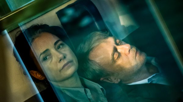 Yellow Letters film image; man leaning against a woman's shoulder