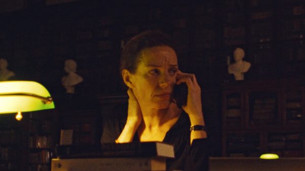 Chronovisor film image; woman on the phone
