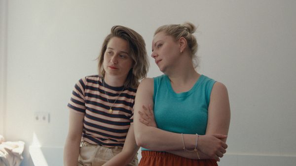 Dear Future Self film image; two women standing together