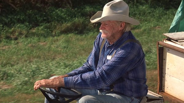 The Straight Story film image; old man driving tractor