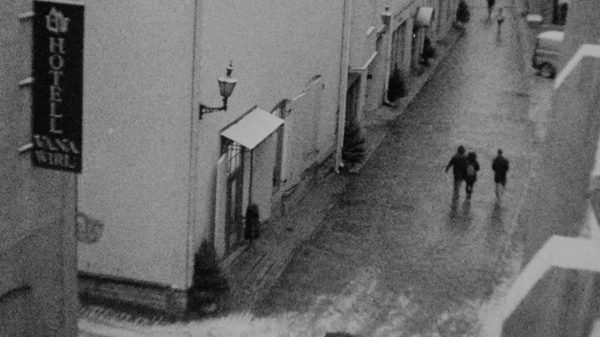 With You film image; view looking down on a quiet street